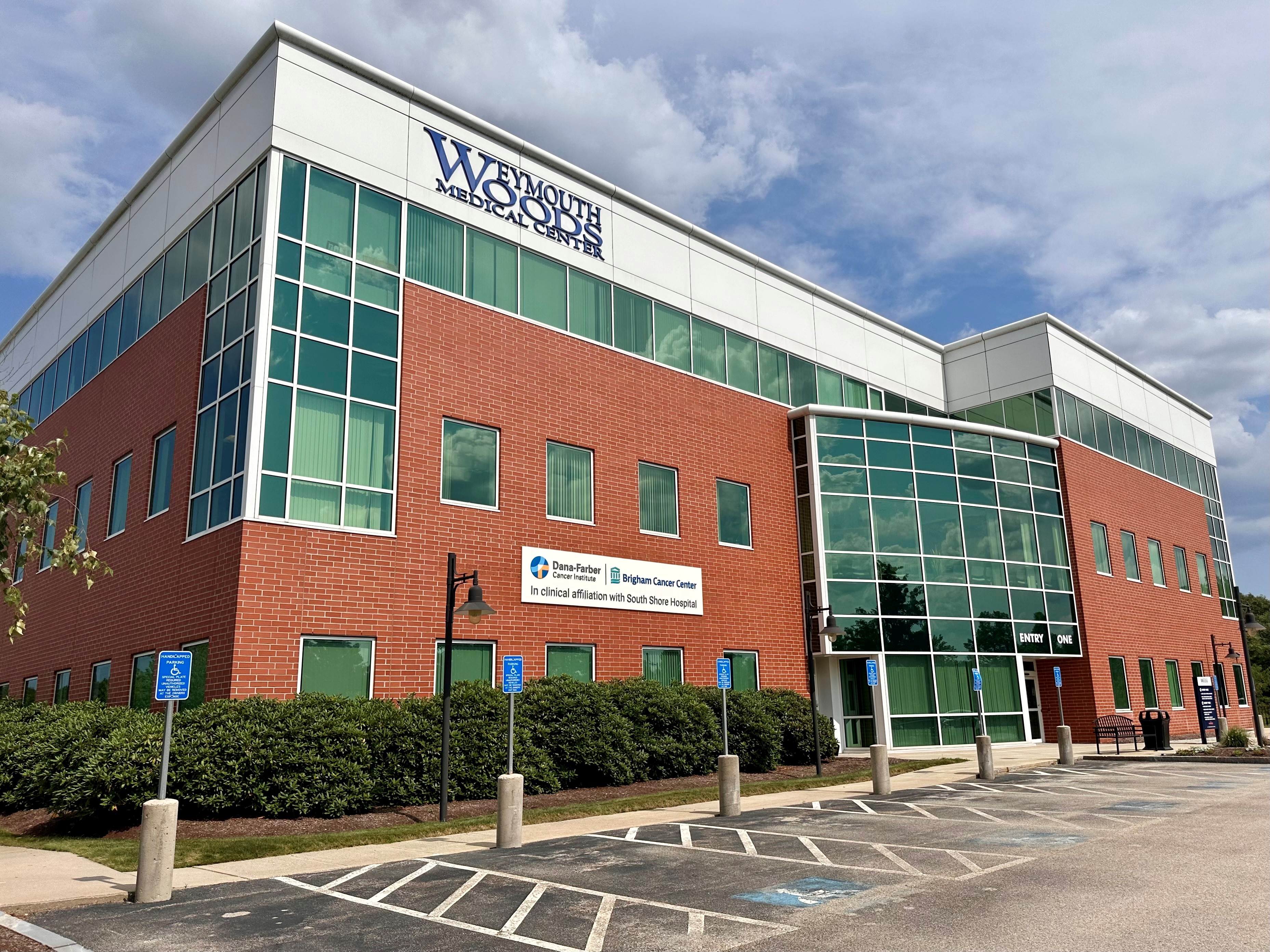 Building exterior of South Shore Health at 51 Performance Drive in Weymouth