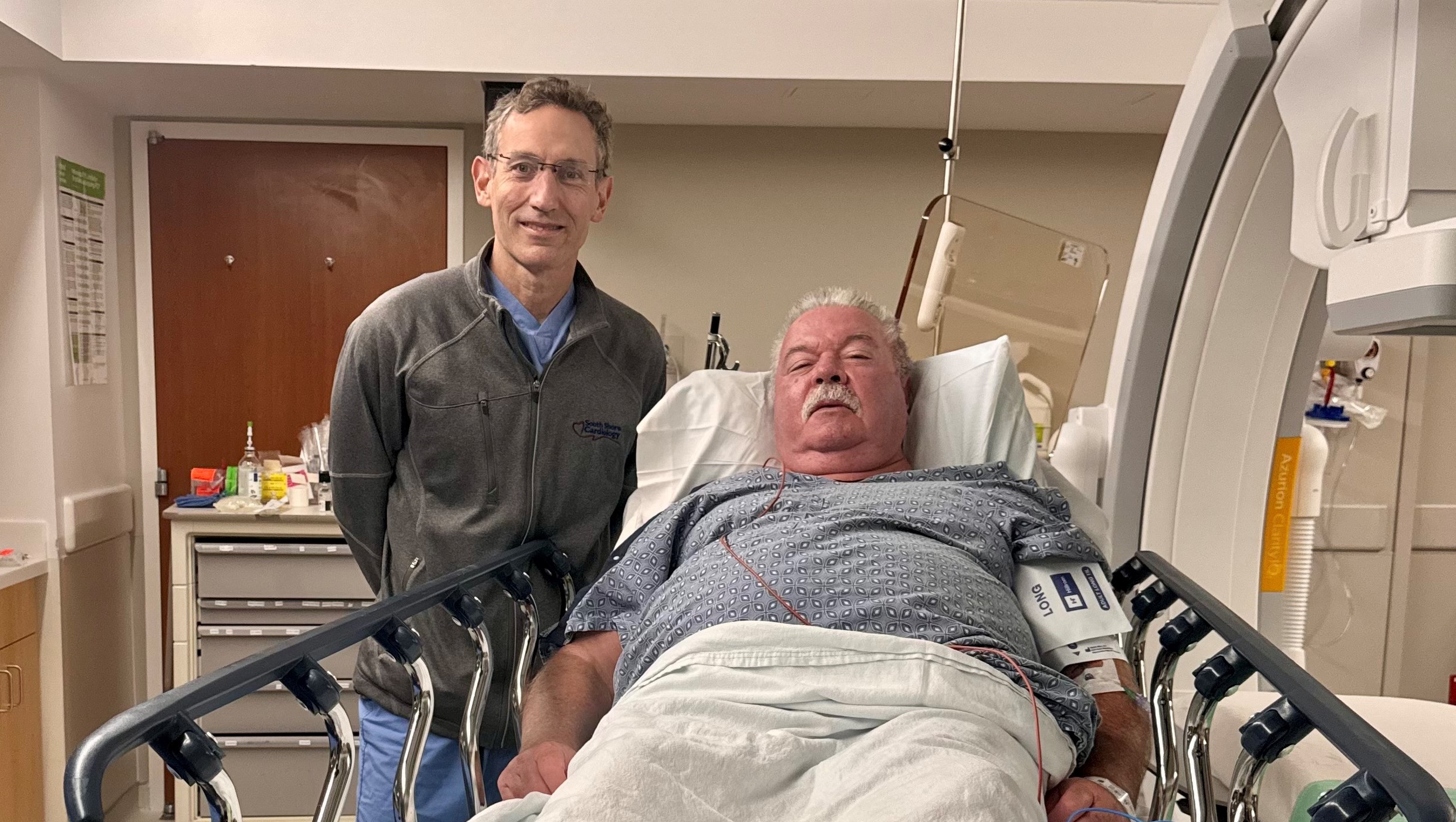 Dr. Anthony Litvak with Mr. Stephen Sammon, the first patient in the new Lab
