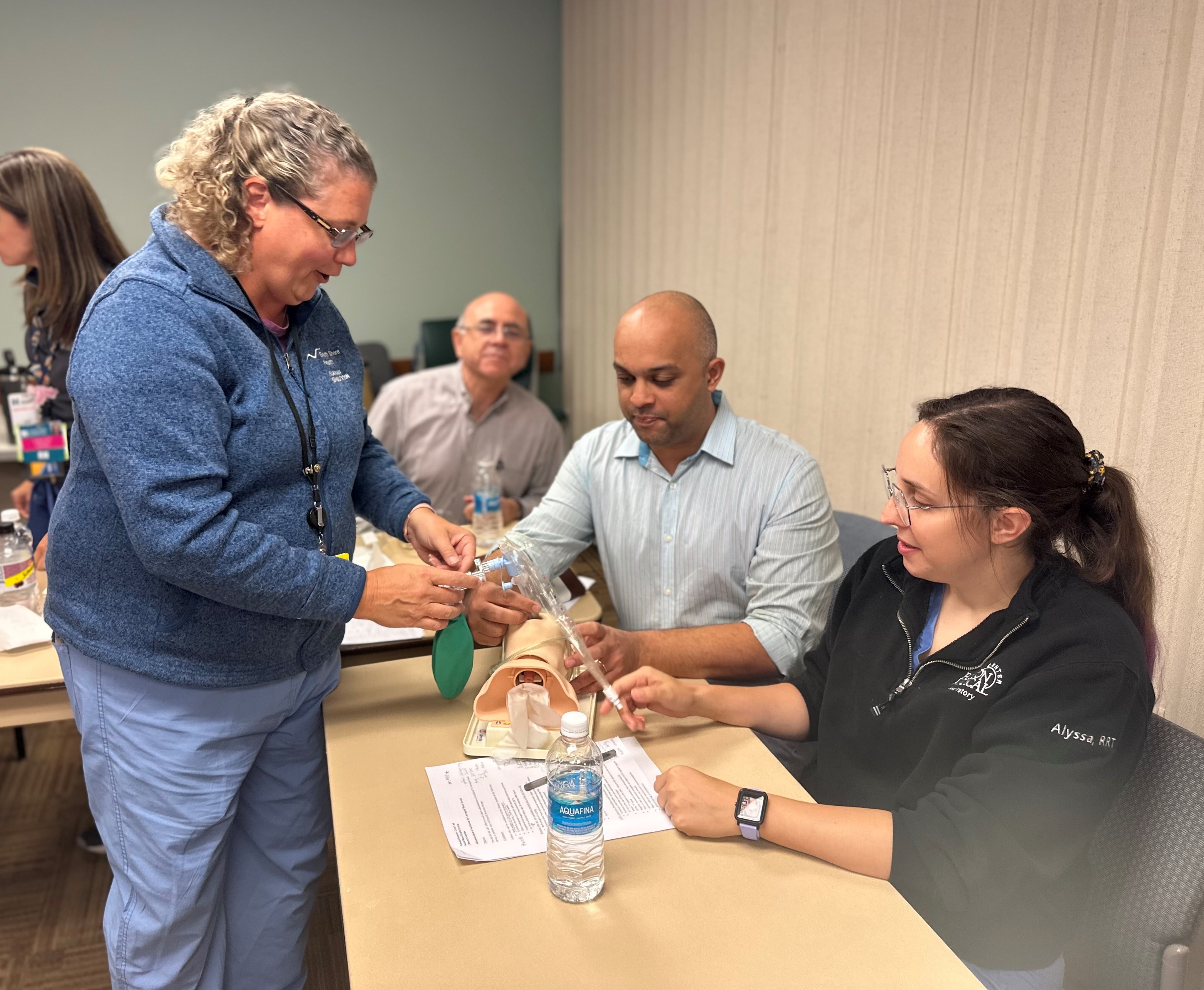 Carolyn O'Rouke, RRT with attendees from Boston Medical Center