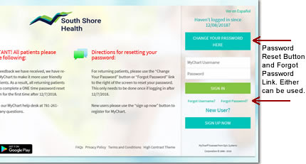 MyChart Forgot Password