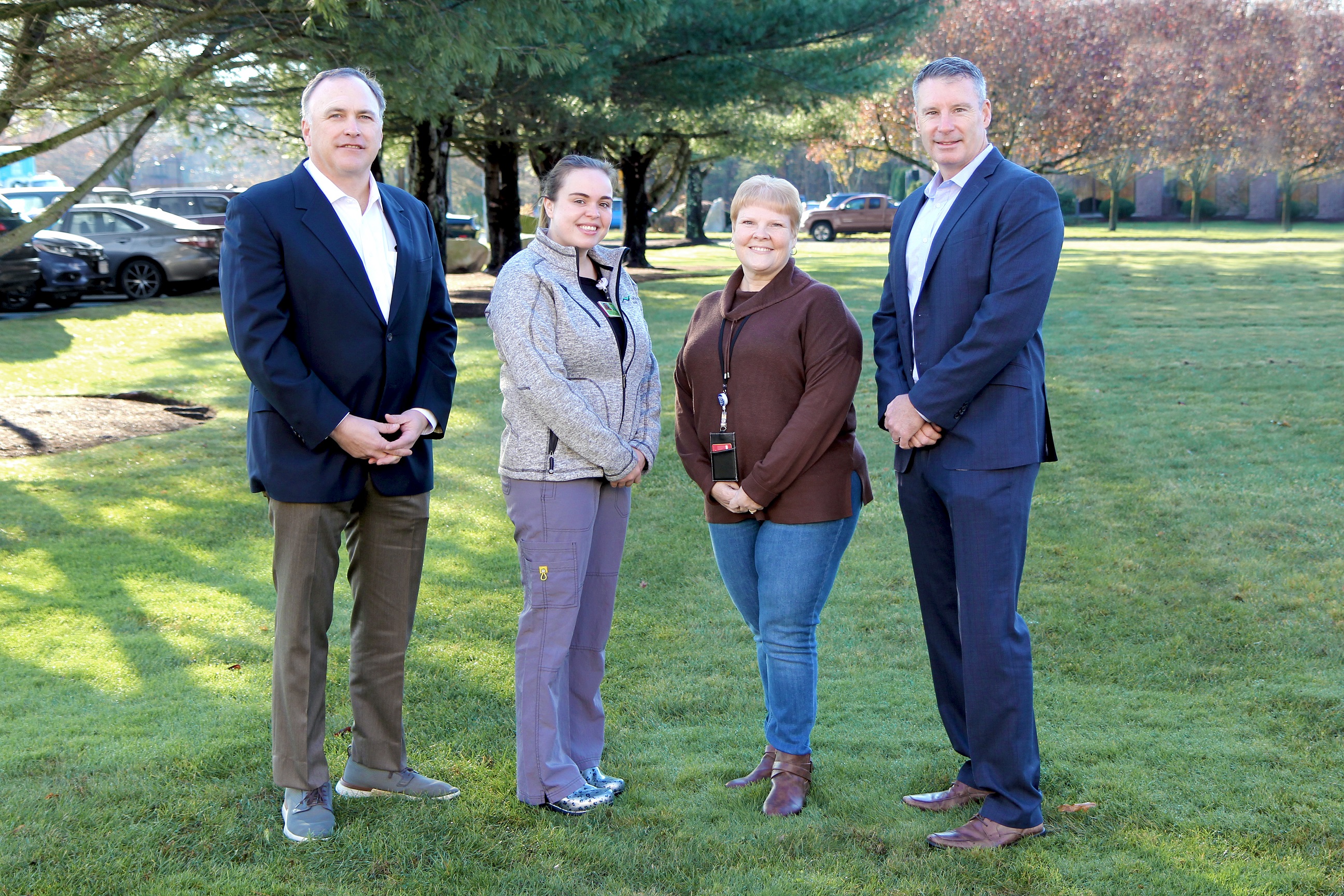 Representatives from The VERTEX Companies in Weymouth pose for a photo for South Shore Health's Presidents' Circle