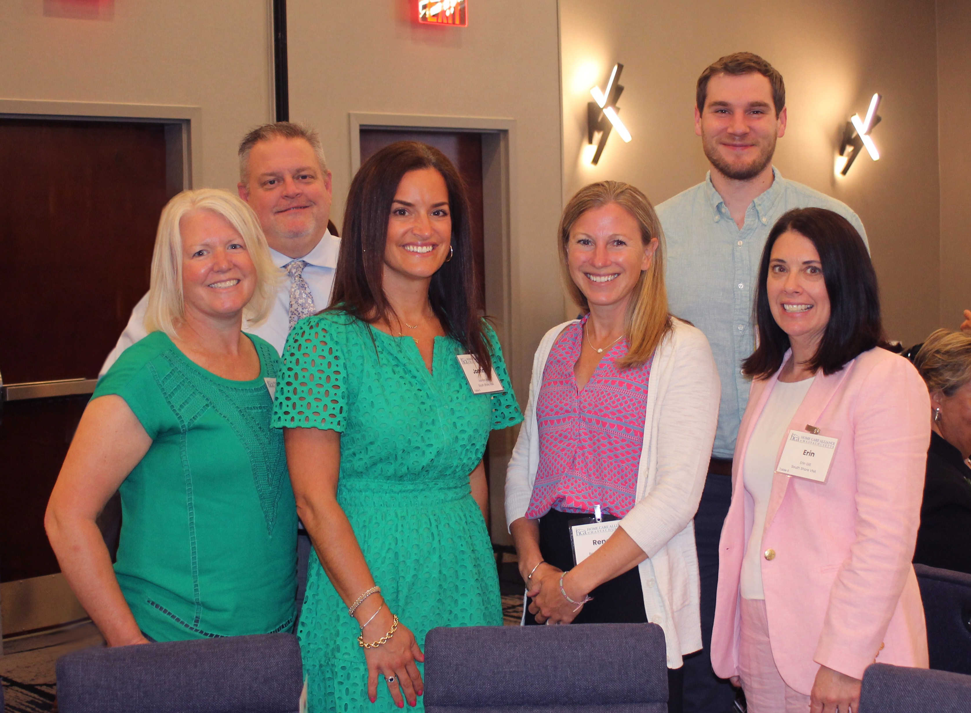 Therapists from South Shore VNA pose for a group photo at the Home Care Alliance of Massachusetts "Our Time to Shine" Awards.