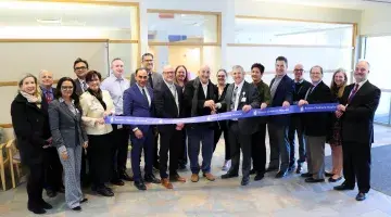 Boston Children's Hospital and South Shore Health staff hold ribbon cutting at South Shore Medical Center Norwell